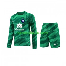 Camisolas de futebol Inter de Milão Guarda Redes Criança Equipamento Alternativa 2023/24 Manga Comprida